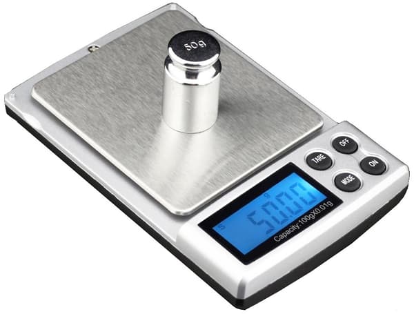 Pocket-sized digital scale, 0.01g accuracy, max weight 100g 150
