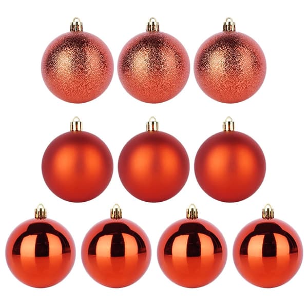 Okrossbara röda julgranskulor, 7 cm, 6-pack