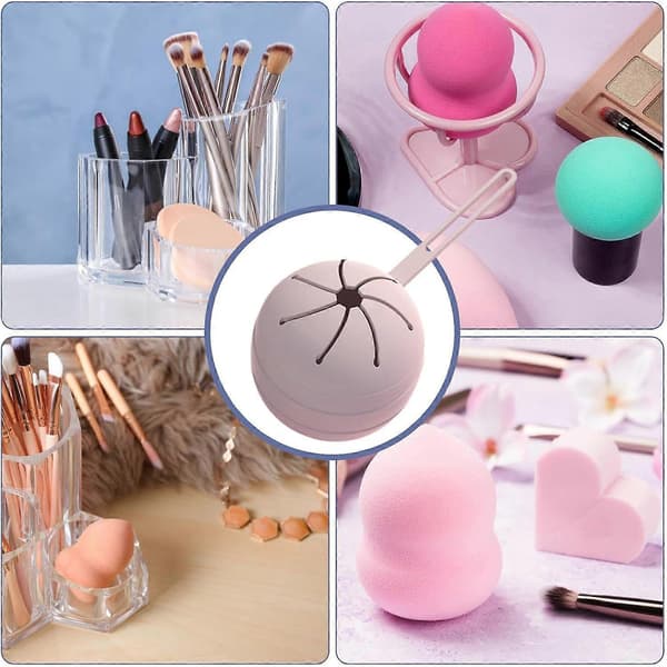 Makeup Sponge Holder | Makeup Sponge Drying Rack - Silicone Cosmetic Egg Sponge Box For Home Wet And Dry Dustproof