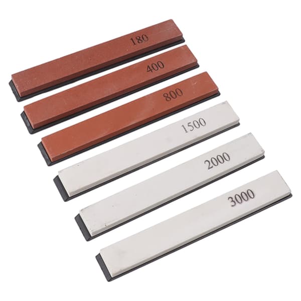 6-piece Knife Sharpening Stone Set, Built-in Base Angle Guide, Professional Sharpening Stone for Knives and Scissors