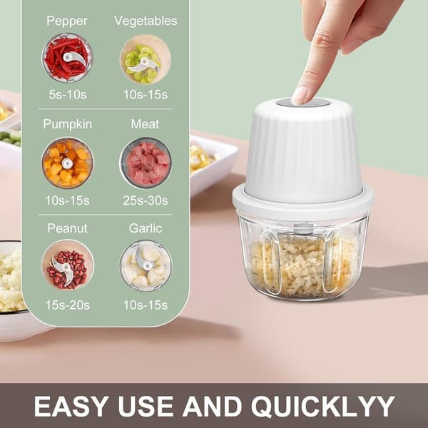 Kitchen Mixer - 400ML Large Capacity - 6 Blade Chopper - USB Rechargeable - A Must-Have in the Kitchen for Home Use