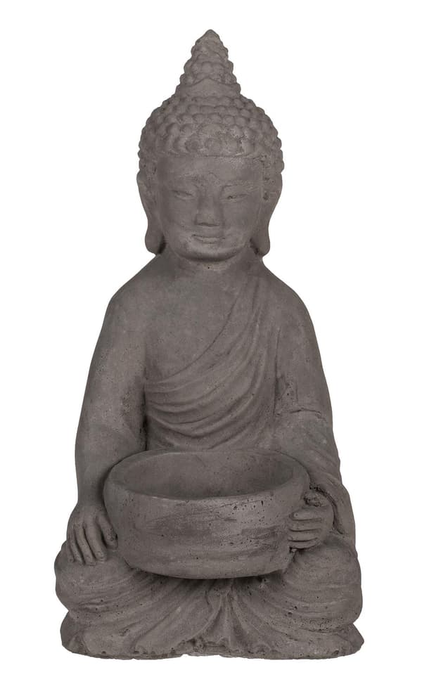 Lysestake Buddha - Holder for Lys - Telys grå gray