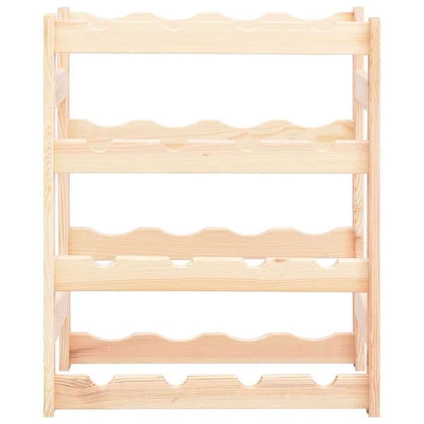 vidaXL Vinstativ for 16 flasker furu Beige beige