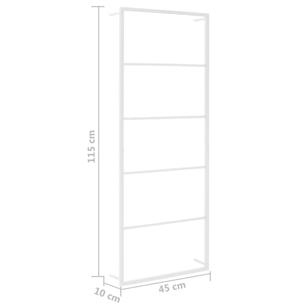 vidaXL Håndklestativ hvit 45x10x115 cm stål Vit white