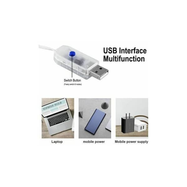 300 LED-valoverho 8 tilalla Valonauha Verho LED USB-valoverho 3mx3m
