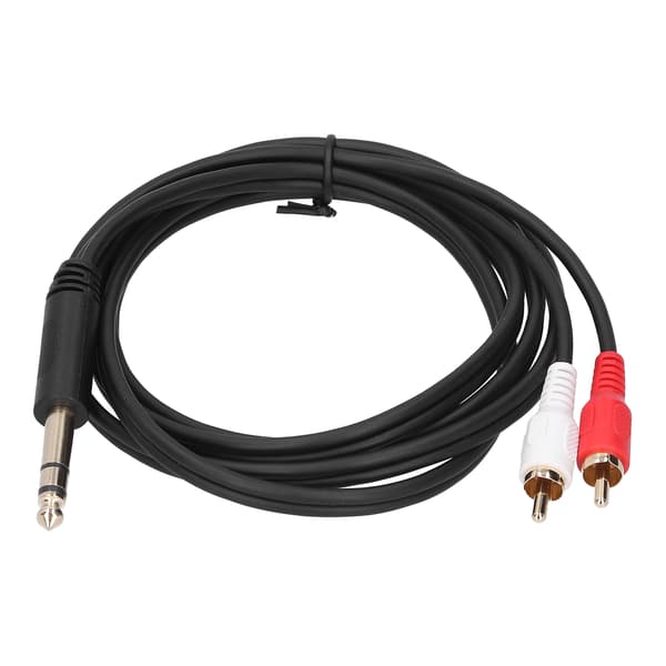 6,35 mm han til dobbelt RCA han lydkabel 1,5 m lydadapter konverteringssplitterkabel