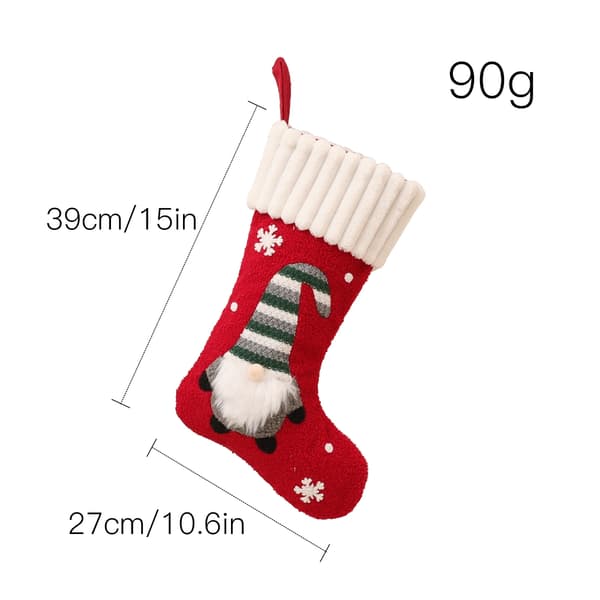 Jul Nya strumpor Stickad Ansiktslös Rudolf Docka Barn Godis Presentpåse Scenlayout 3