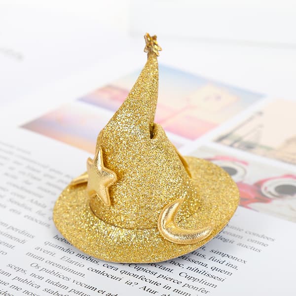 Folded Hat Hairpin Performance Party Bowler Hat Accessories DIY Witch Hat Small Pointed Hat Empty Hair Accessories 7*6cm