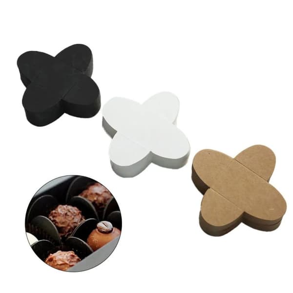 50 stk. Kraftpapir Chokolade Afstand HVID