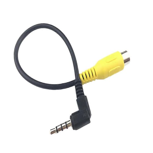 2,5 mm til RCA Letvægtskabel Konverter GPS Tablet Forlængelse Pladsbesparende Bakkamera Bagudsyn Nem Installation til Bil DVR (Sort)