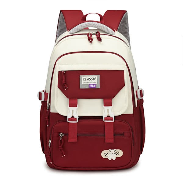 College Style Student Backpack - Large Capacity School Bag with Pressure Relief and Back Support Blue 30*15*45CM