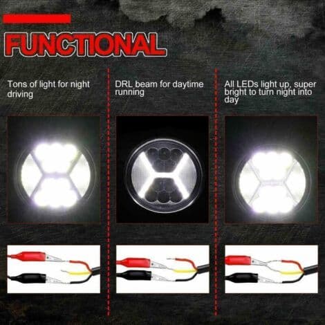 PCS 12V 132W LED Work Light, Long Range LED Headlight for Motorcycles and 4x4, LED Fog Light, LED Work Light, Reversing Light for