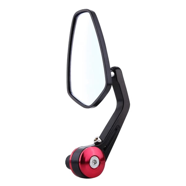Red Aluminum Motorcycle Rearview Mirrors - Universal 7/8\" Handlebar End