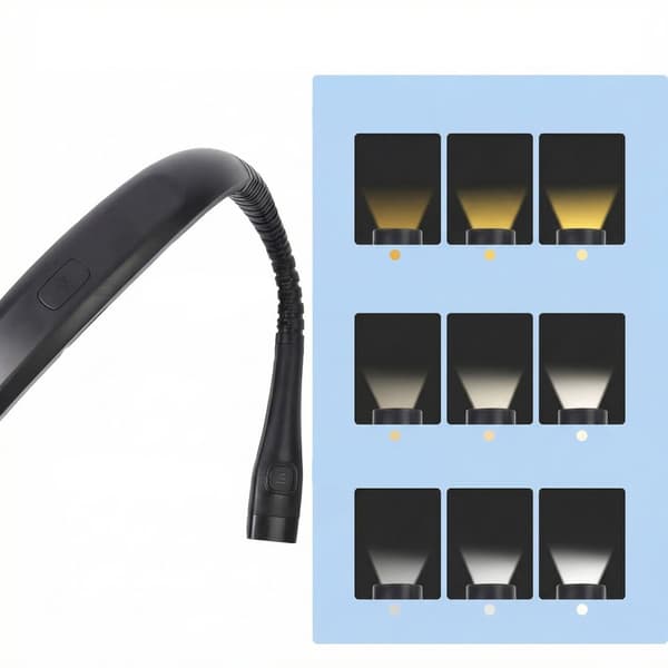Tech-Protect Leselampe for nakken LL200 Svart 200