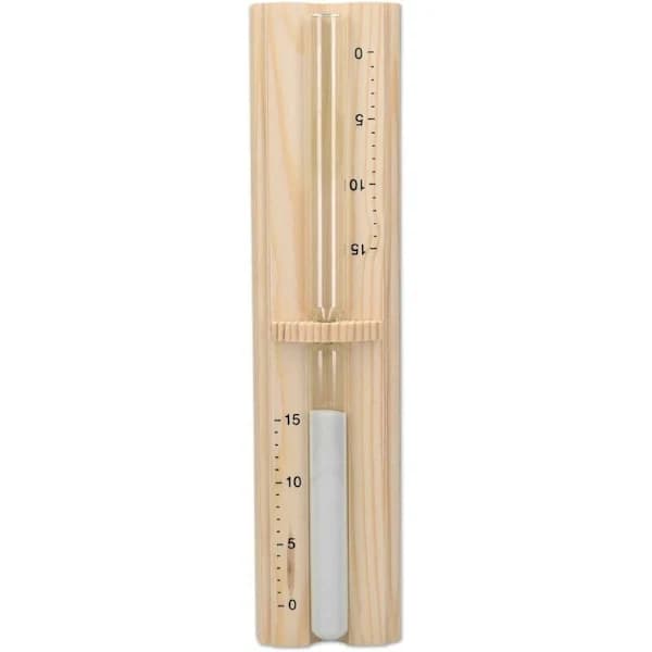 Timeglas til sauna - 15 minutters sandtimer i fyrretræ til sauna, hamam, spa-session - Timer tidtagnings tilbehør til dampafslapning, TH