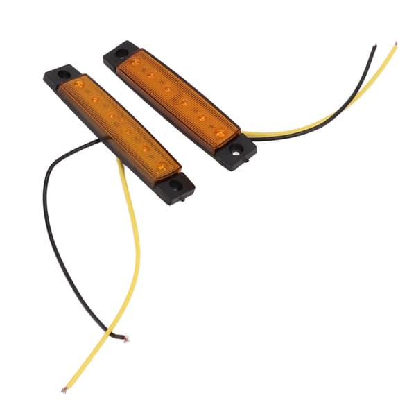 10 pcs 6LED Side Marker Lights Amber Lighting DC12V IP68 Waterproof Multifunctional for Trucks Trailers