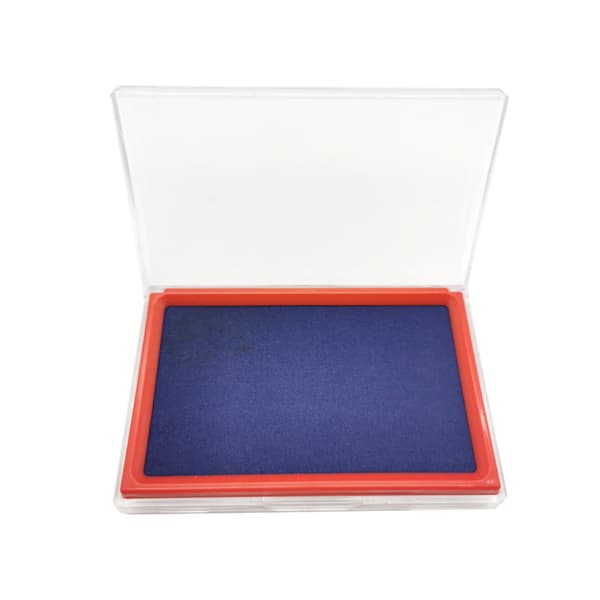 New quick-drying ink pad - rectangular fabric quick-drying ink pad with lid for easy storage (red)