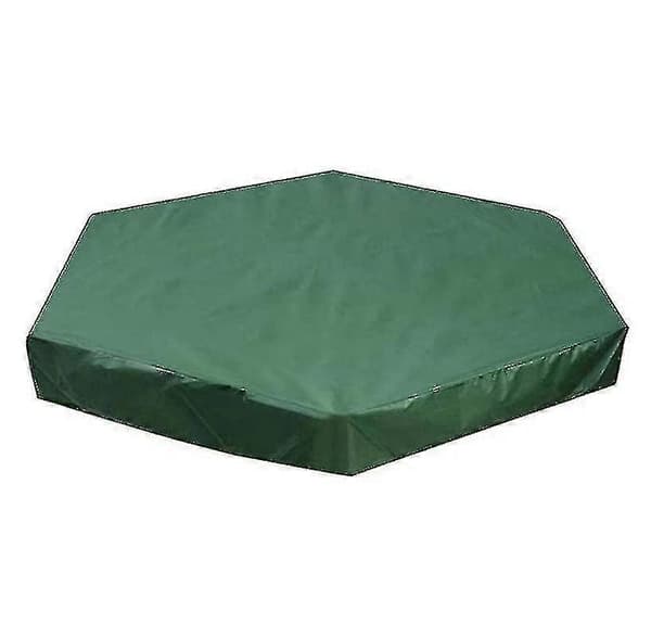 Sandpit Cover Waterproof Dustproof Sandpit Cover Hexagonal Green Sandpit Cover with Drawstring 180*150cm 180*150cm
