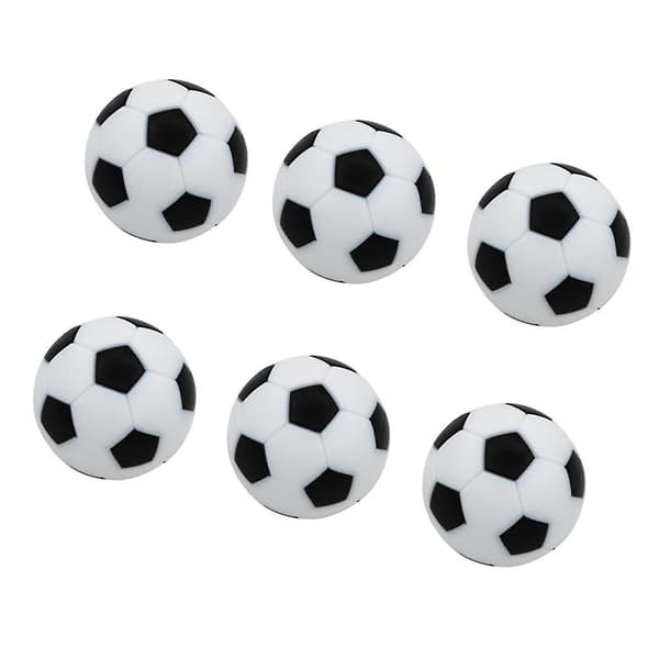 6 stk. 32 mm Bordfodbold Fodbold Foosball Bolde Udskiftning Sort