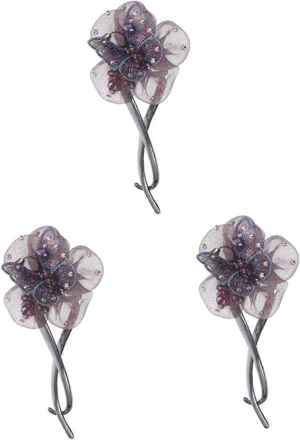 3 stk. Hårpynt Dekorative Hårspænder til Klemmer Rhinestone Hårspænde Legering Makeup Hårspænder Ingen Krøller