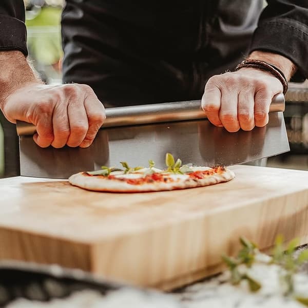 Ultimativ Pizza Bageoplevelse, Aluminium Pizza Spader til Perfekt Pizza Glid, Rustfrit Stål Pizza Skærer med Vuggeblad, Foldbart Design til