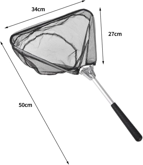 Foldable Fishing Net with Triangular Mesh for Adults and Children