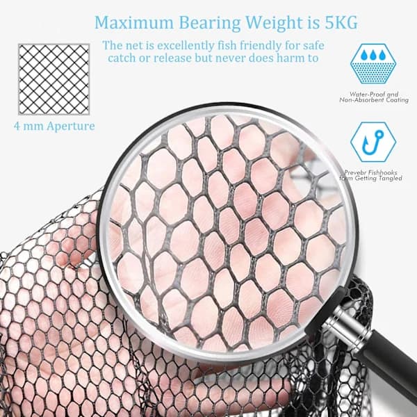 Telescopic Foldable Fishing Net, 1.5m Pole Foldable Extendable Aluminum Long Handle, Stainless Steel Triangular
