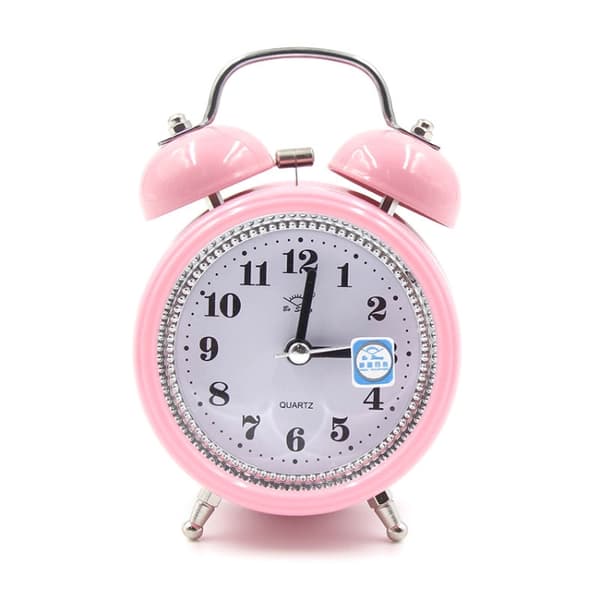 Retro Bordsklocka i Metall - Snooze & Nattlampa