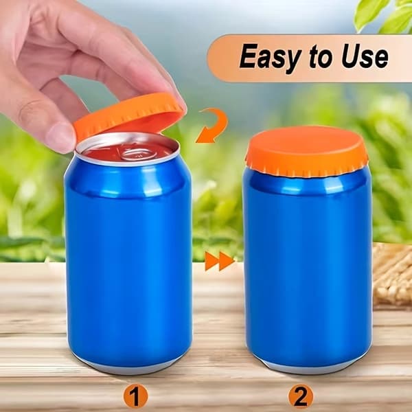 6-pack Silicone Can Lids, Reusable Beer and Soda Can Covers