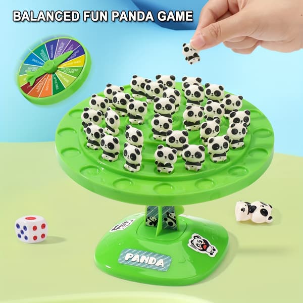 Panda Balansespill for to spillere, interaktivt familjebrettspill, grønn, 3 år+ interactive game