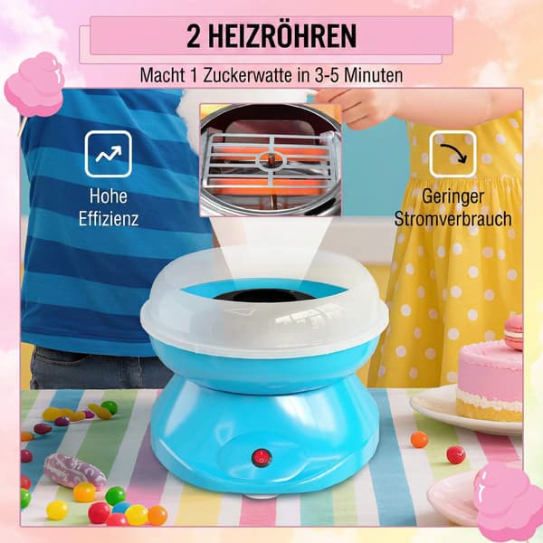 Sukkerspinnmaskin, 550W hjemmemaskin, 10 pinner