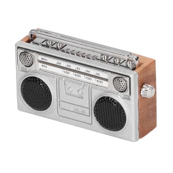 Dockskåpsradio 1:12 Retro Miniatyrmodell
