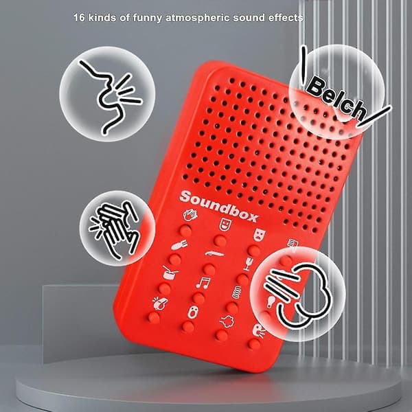 Npw Classic Red Sound Machine Funny Novelty Practical Portable 16 Effects Sound