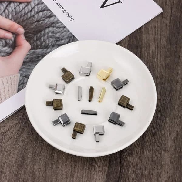 10 stk. metal lynlåsstopper reparationslynlåsstopper