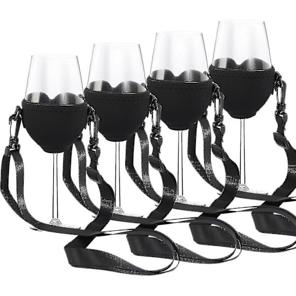 4-pakning Vinglassholder for oppheng, Vinglassholder for oppheng, Koppholder, Festivalvinglass
