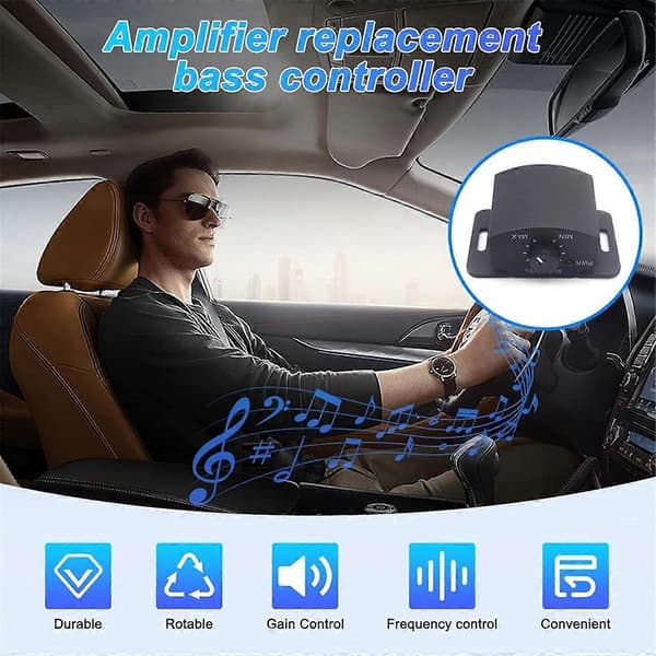 Amplifier Bass Knob Control Remote 6-Pin Subwoofer Remote Volume Adjustment Control Knob