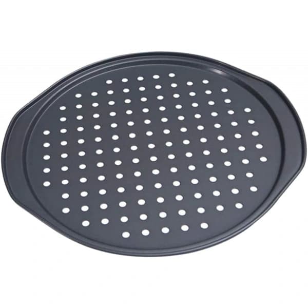 Perforeret Bageplade med Non-Stick, Professionelle Pander Luftcirkulation Sprød Bund Pizza Bageplade til Ovn, Varmeledende Pizzaplade med Huller