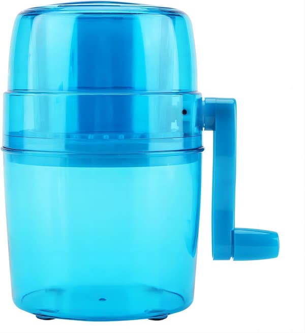 Manual Ice Crusher, 1.1L Hand Crank Ice Shaver Portable Ice Maker for Kitchen Outdoor Making Snow Cones