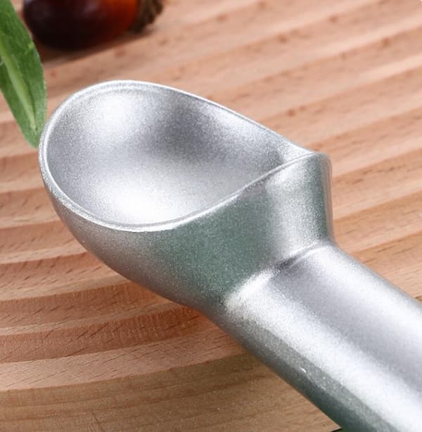 Iskremscoop for iskrem, non-stick frostbeskyttelse, aluminium sølv silver