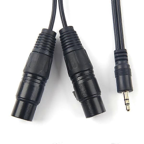 1,5m XLR 3-pin hun til 3,5mm han splitter klar signal stereolydkabel