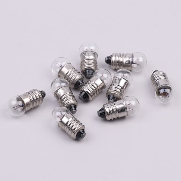 10 stk miniatyrrund 0,3A 2,5V liten lyskanon for studenter