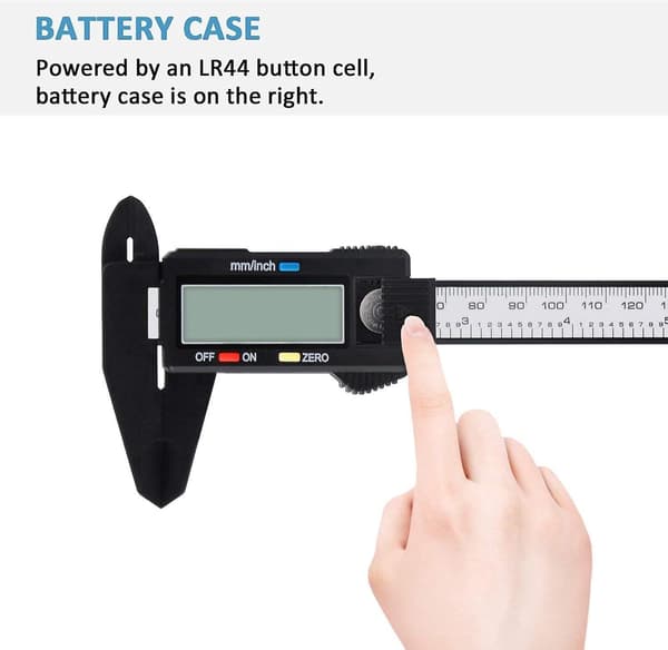 Adoric Digital Caliper - 0-6\" Electronic Measuring Tool with Large LCD Display