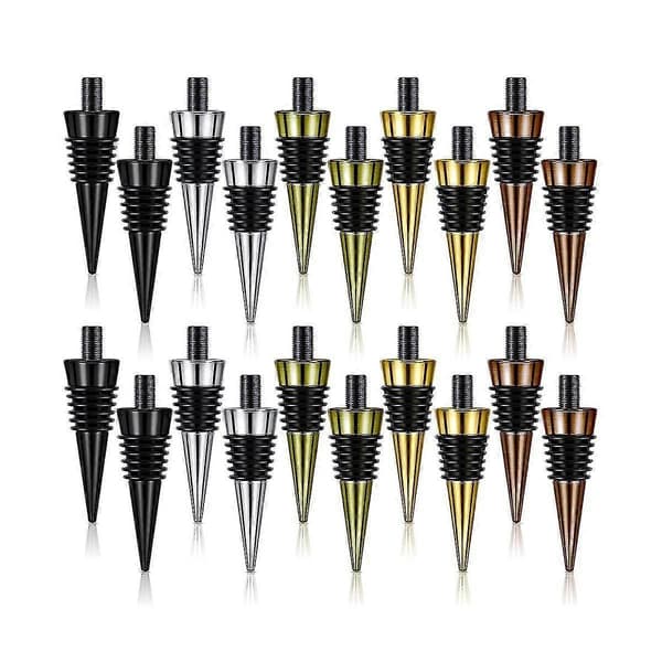 20 Pieces Blank Bottle Stopper With Threaded Post Metal Wine Stopper Inserts Set Hardware For Wood T