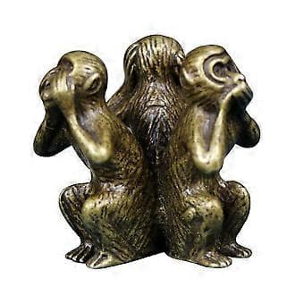 Koppar Apor Prydnad Djurstaty Figur Heminredning