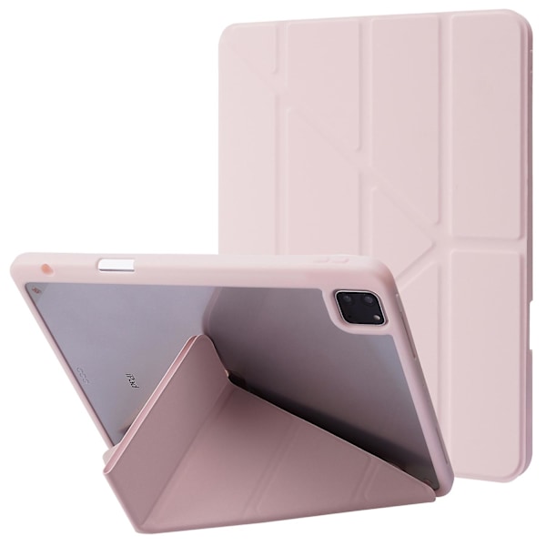 iPad Pro 13 (2024) Etui Origami Stativ Læder Tablet Cover med Auto Væk/Sov - Pink Multicolor Multicolor Pink