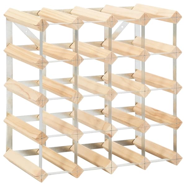 vidaXL Viiniteline 20 pullolle, täysi mänty Beige beige