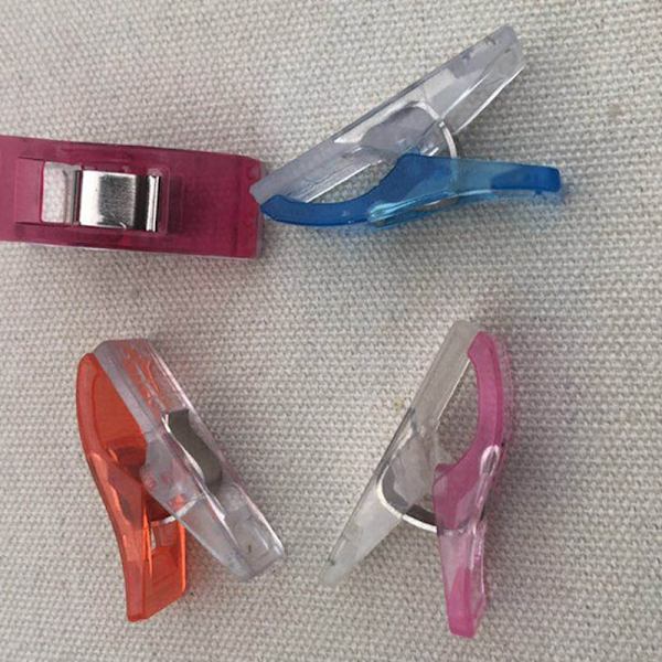 20 stk. (Assorterede farver) Syklips, Stofsyklips, Mul