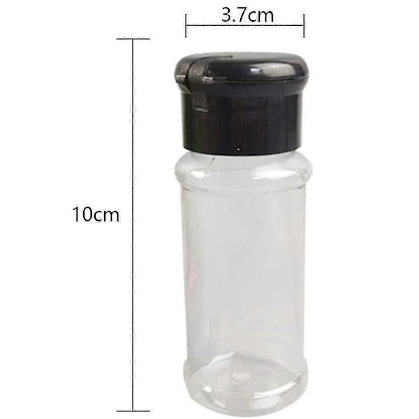 12-pack Plastic Spice Jars with Lids, 100ml Spice Storage Jar Bottle Spice Pepper