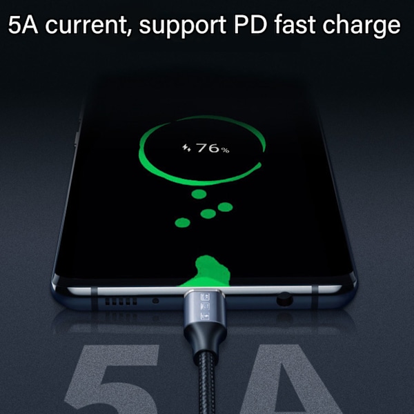 USB-C Forlengelseskabel - 10 Gbps Dataoverføring, 100W Strømforsyning, 4K 60Hz Video, E-Marker Chip - 0.25m 0.15