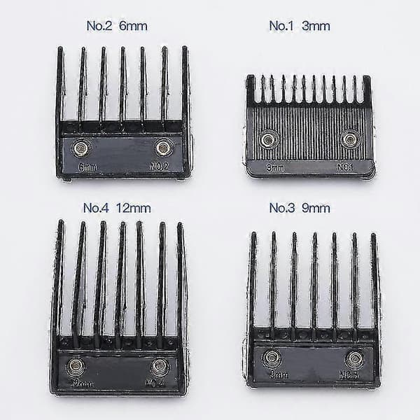Metal Back Clip Guide For Wahl With 4 Attachment Combs (3mm, 6mm, 9mm, 12mm)